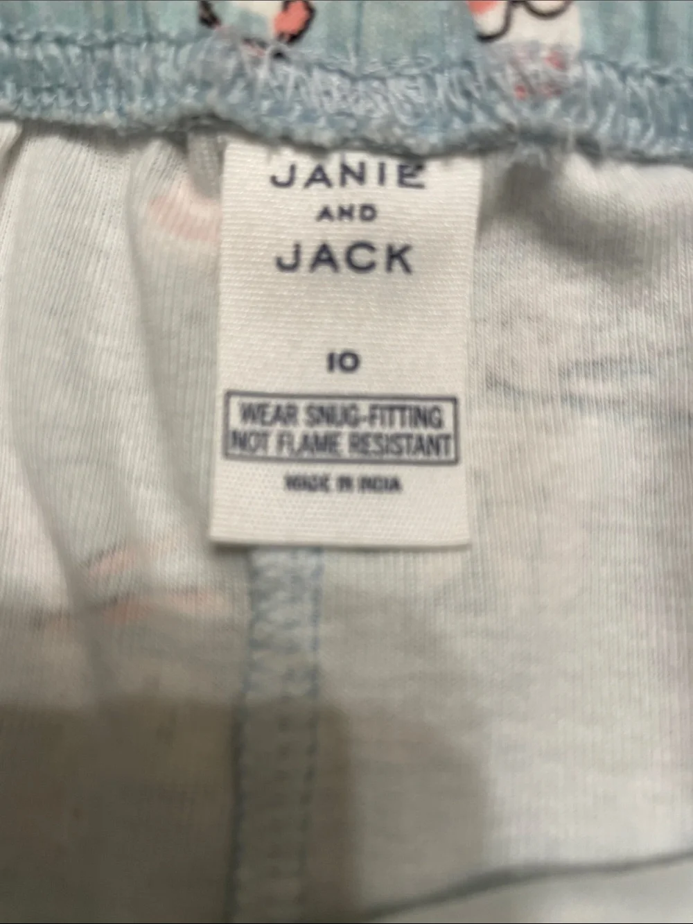 : Janie and Jack Girls Dog Print Pajama Set Size 10 Blue Cotton
